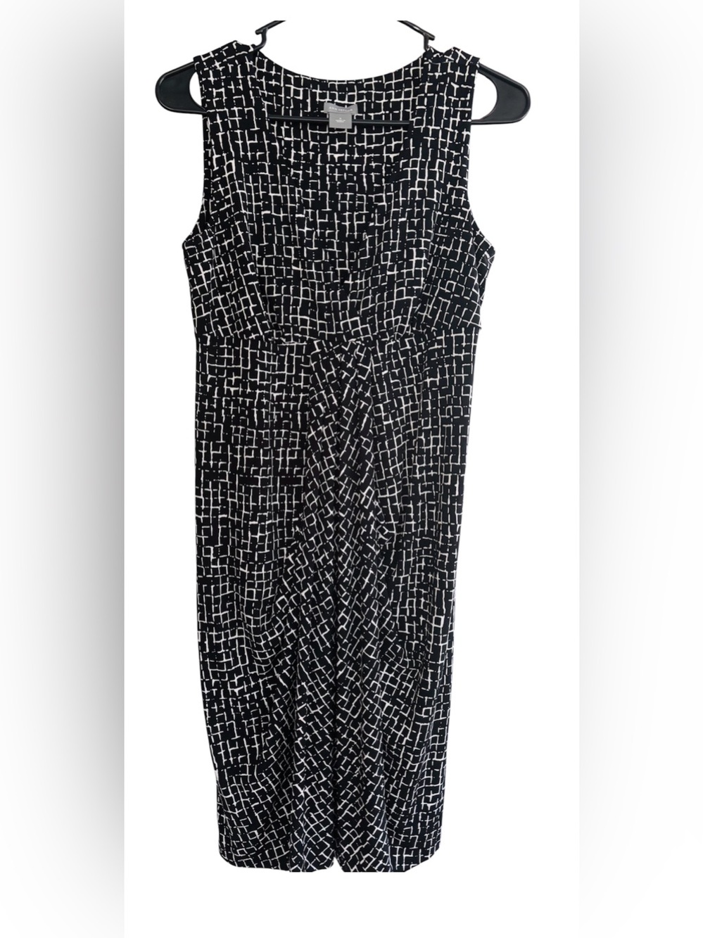 Ann Taylor Black & White Abstract Print Sheath Dress | Size Small